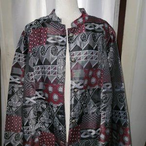 Women's XL Tudor Court by Haband Multi-Color Jacket